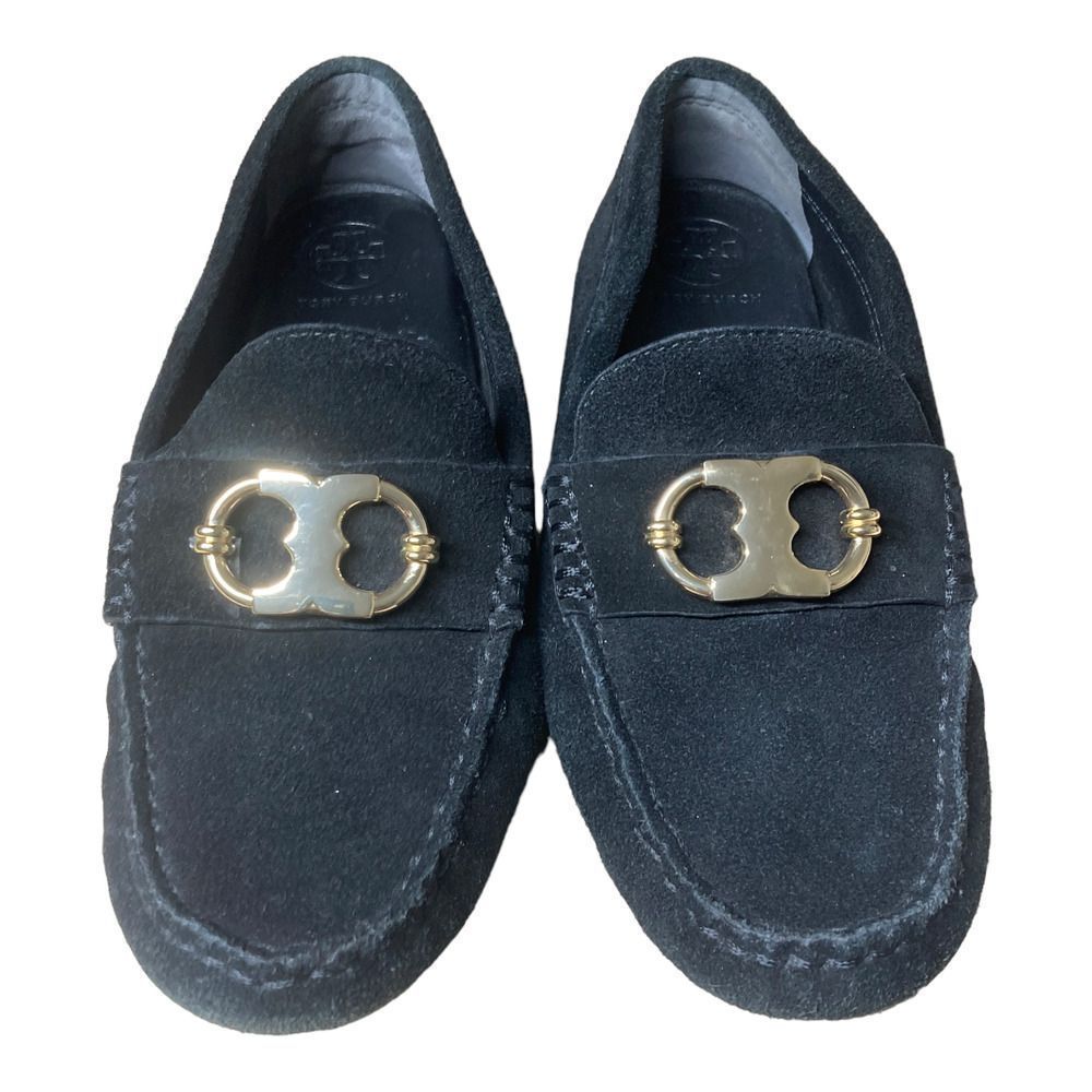 Tory Burch Black Suede Loafers Moccasins size 6M